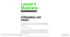 Desktop Screenshot of lawyer4musicians.com